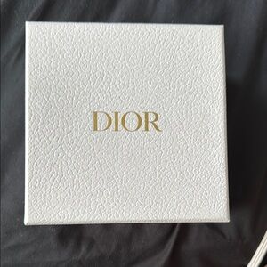 Dior Textured White Box with Gold Logo